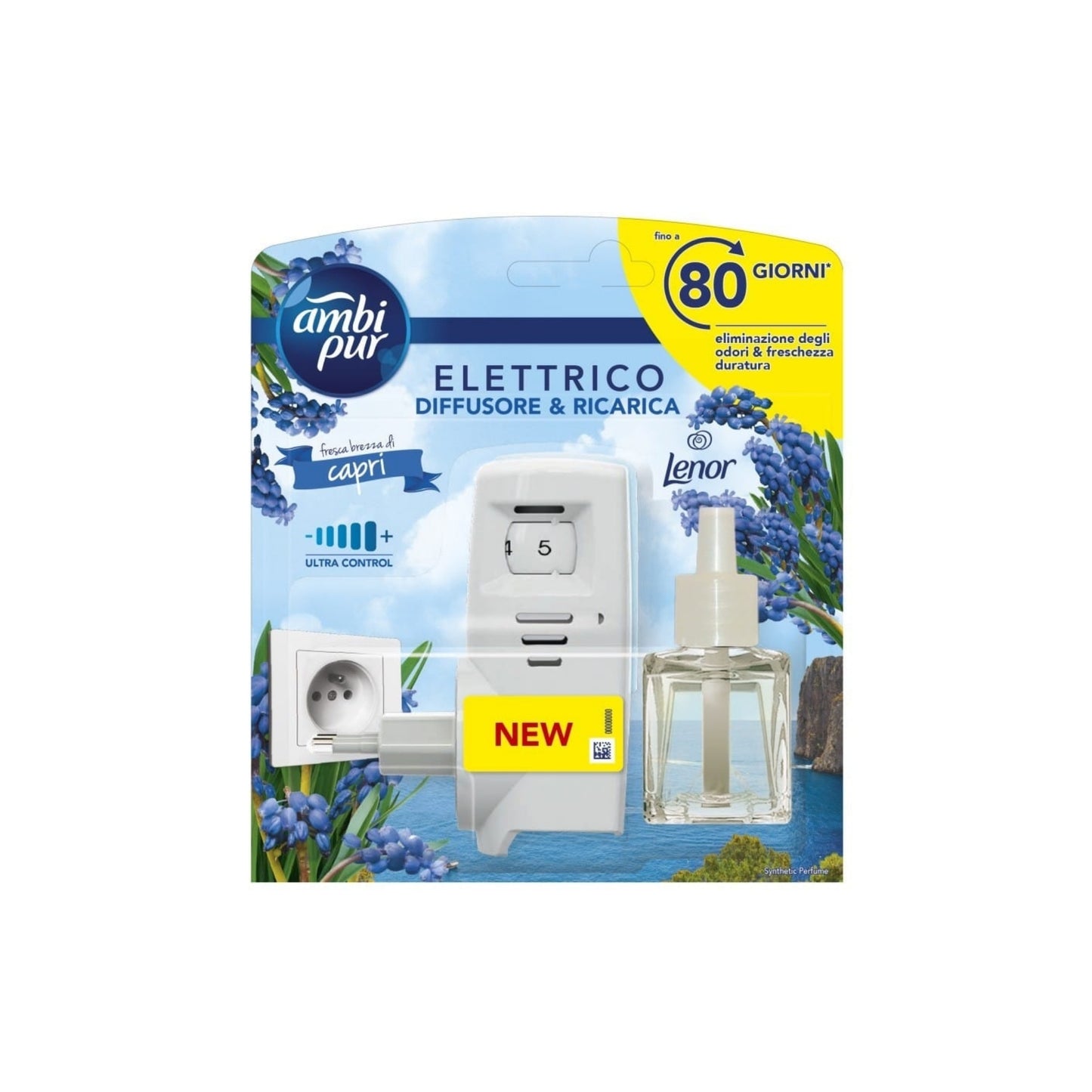 Kit Diffusore Elettrico Ambi Pur + Ricarica Omaggio (20ml) Profumazione Capri