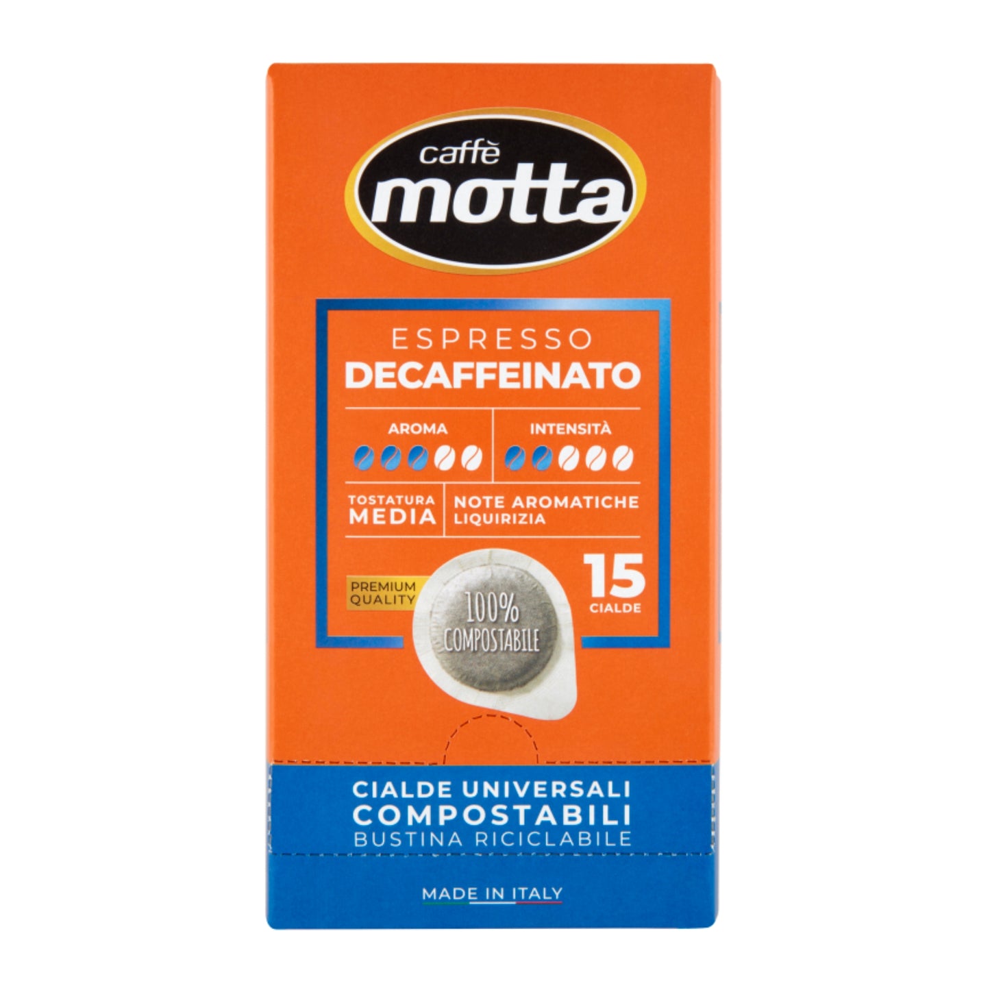 Caffè Motta - Espresso DECAFFEINATO (15 Cialde ESE)