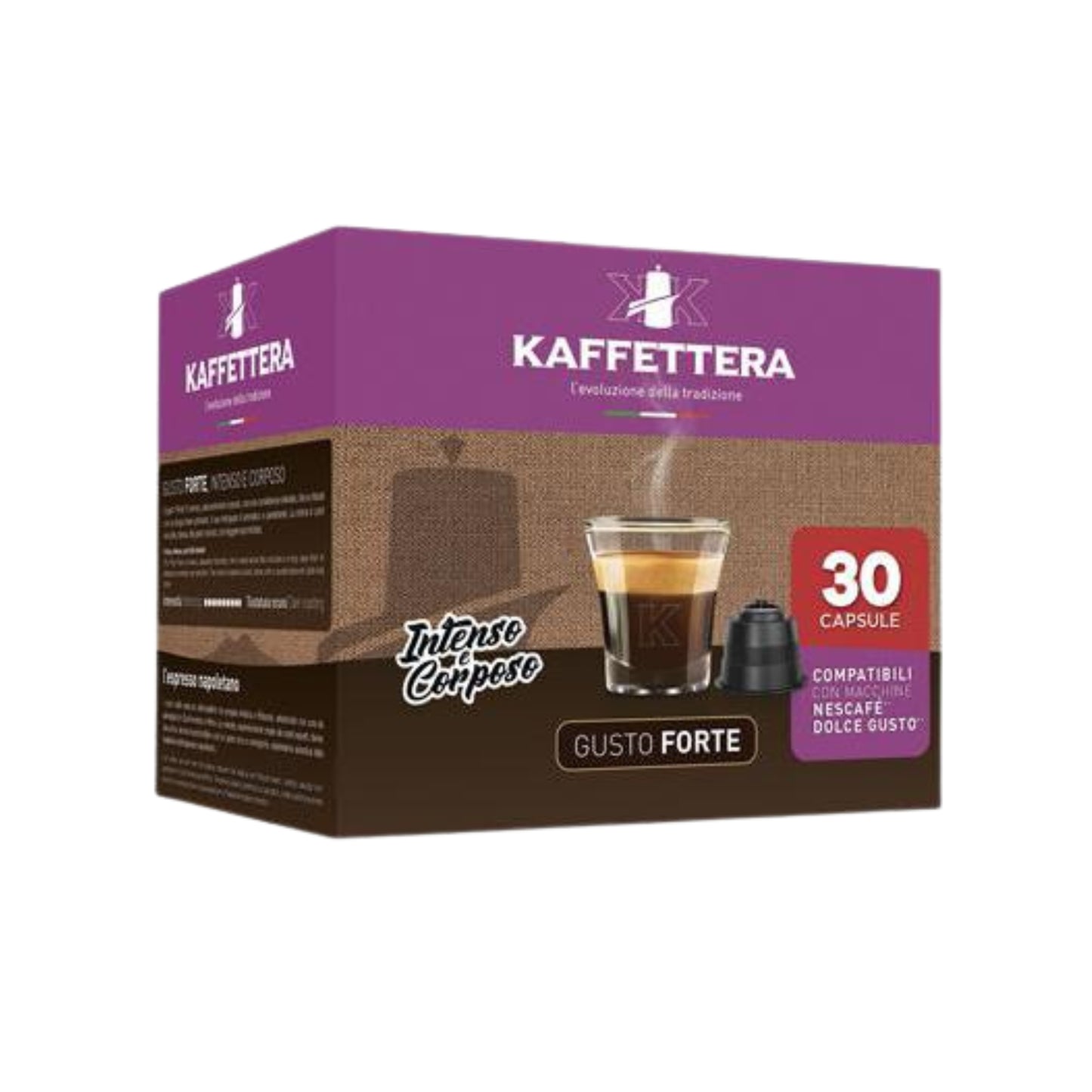 Caffè Kaffettera - Miscela INTENSO (30 capsule compatibili Dolce Gusto)