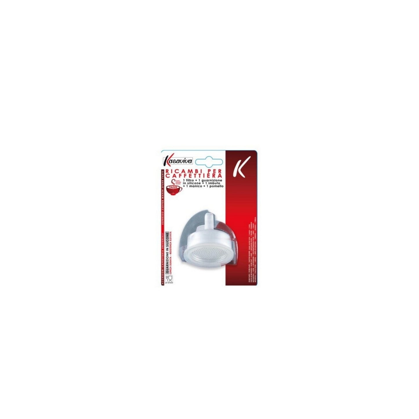 Kit REstauro Completo per Moka (5 pezzi) - Guarnizioni, Manico e Pomolo