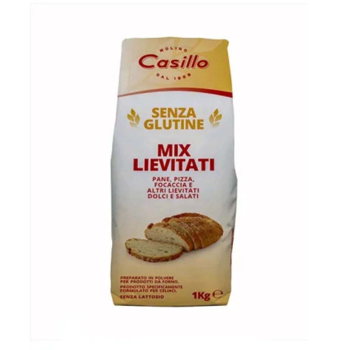 Farina Casillo Premium - Mix Senza Glutine per Lievitati (Pane,Pizza, Dolci) - 1kg