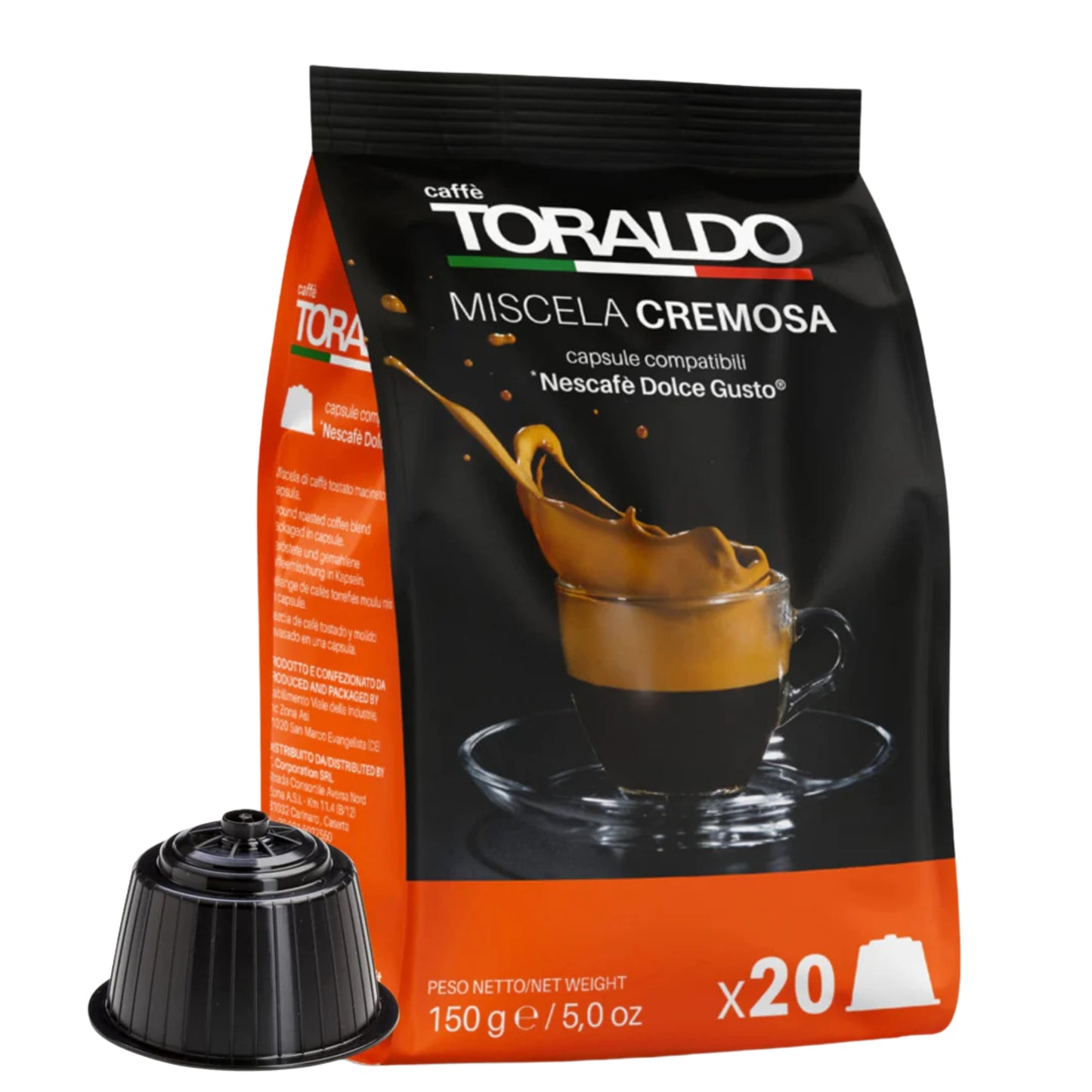 Caffè Toraldo - Capsule compatibili Dolce Gusto (20 Pezzi)
