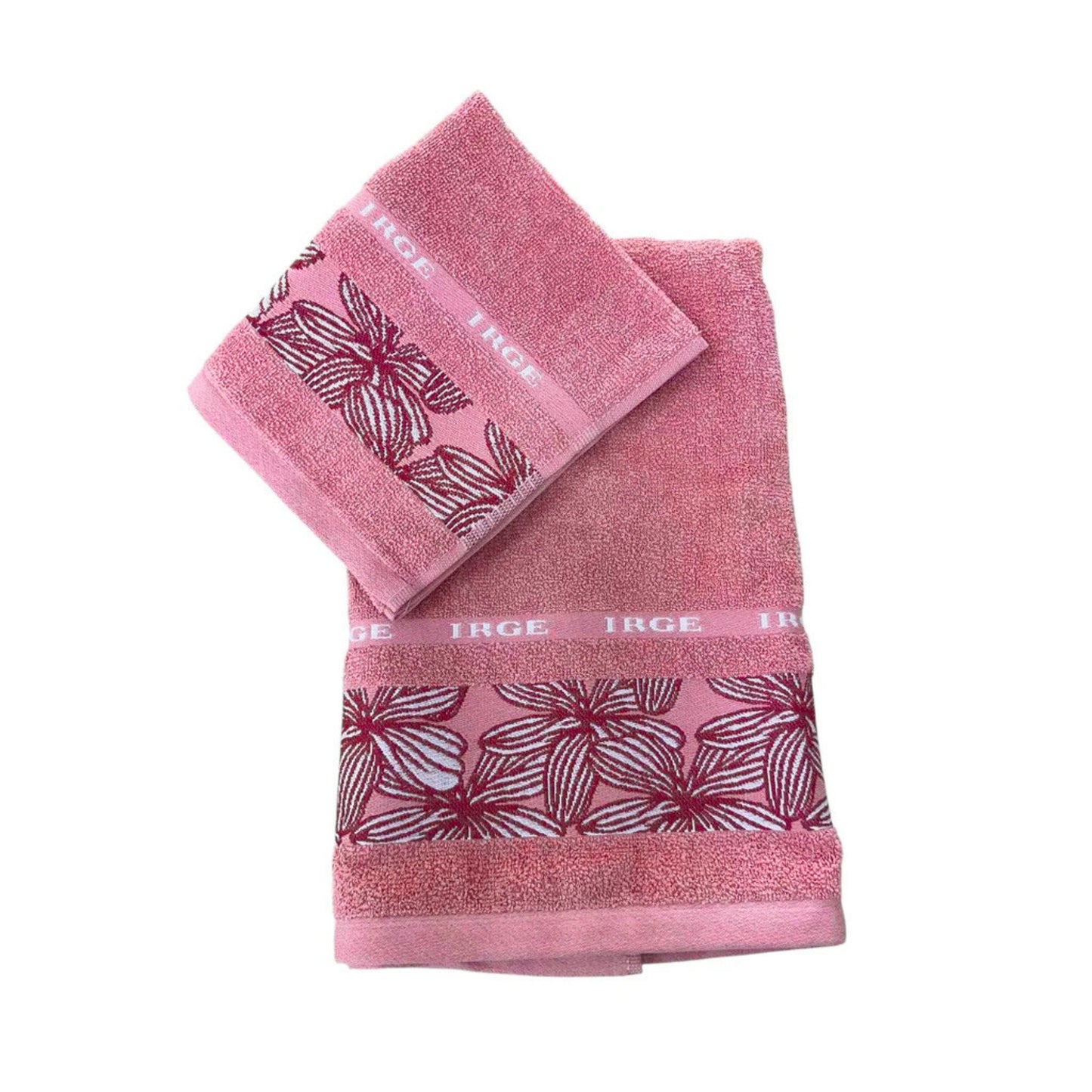 Set Coppia Asciugamani IRGE - Viso + Ospite (Spugna 100% Cotone)